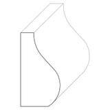 5904 Wood Panel Mold & Base Cap 3/4 x 1-7/16