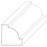 5070 Wood Panel Mold & Base Cap 1/2 x 1/2