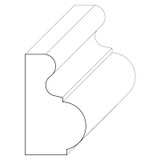 5201 Wood Panel Mold & Base Cap 11/16 x 1-1/8
