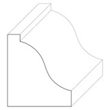 5452 Wood Panel Mold & Base Cap 1-1/8 x 1-5/16