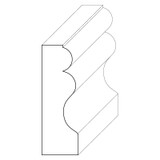 5638 Wood Panel Mold & Base Cap 1/2 x 1-1/2