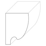 8240 Wood Panel Mold & Base Cap 1-1/8 x 1-9/16