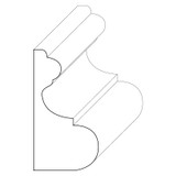 5204 Wood Panel Mold & Base Cap 7/8 x 1-1/2