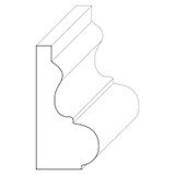 5222 Wood Panel Mold & Base Cap 7/8 x 1-3/4