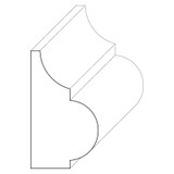 5763 Wood Panel Mold & Base Cap 7/8 x 1-1/2