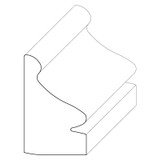 5264 Wood Panel Mold & Base Cap 11/16 x 1-1/8