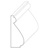 5277 Wood Panel Mold & Base Cap 1/2 x 1-1/4