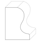 8092 Wood Panel Mold & Base Cap 2-1/4 x 3