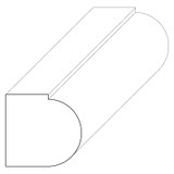 5059 Wood Panel Mold & Base Cap 1/2 x 1/2
