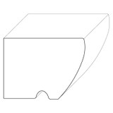 8120 Wood Panel Mold & Base Cap 1-3/8 x 1-7/8