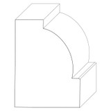8146 Wood Panel Mold & Base Cap 2-1/4 x 3