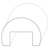 6833 Wood Handrail 1-3/8 x 2