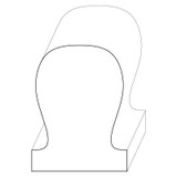 6836 Wood Handrail 2-3/8 x 1-11/16