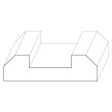 6850 Wood Shoerail 3/4 x 2-3/4