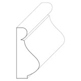 5212 Wood Panel Mold & Base Cap 1/2 x 1-1/8