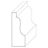 5456 Wood Panel Mold & Base Cap 5/8 x 1-3/4