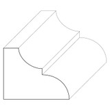 3394 Wood Panel Mold & Base Cap 1 x 13/16