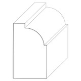 8249 Wood Panel Mold & Base Cap 15/16 x 1-1/2