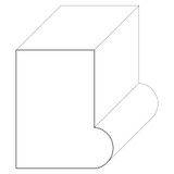 8253 Wood Panel Mold & Base Cap 1-1/4 x 1-1/2