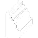 5738 Wood Panel Mold & Base Cap 5/8 x 1-1/16