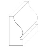 5753 Wood Panel Mold & Base Cap 9/16 x 1-1/8