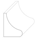 5774 Wood Panel Mold & Base Cap 7/8 x 1-1/2