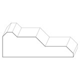 8550 Wood Plinth Block 2 x 5-3/4