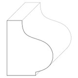 8185 Wood Panel Mold & Base Cap 1-5/8 x 1-3/4