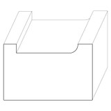 8337 Wood Small Mold 1-1/4 x 2