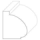 8376 Wood Panel Mold & Base Cap 1-3/8 x 1-9/16