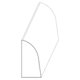 5125 Wood Shoe 3/8 x 3/4