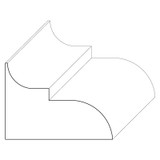 8329 Wood Panel Mold & Base Cap 1-1/32 x 1-7/16