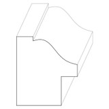 7052 Wood Backband 1-1/2 x 1-3/8