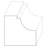 8159 Wood Backband 1-1/2 x 1-5/8