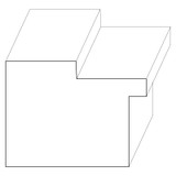7133 Wood Backband 1-1/2 x 2