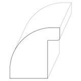 8358 Wood Backband 1-1/2 x 1-1/2