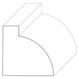 8164 Wood Panel Mold & Base Cap 1-1/4 x 1-1/4