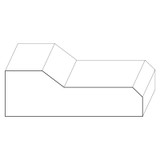 8541 Wood Plinth Block 1-1/4 x 3-3/4