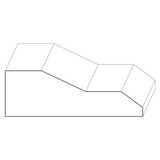 8553 Wood Plinth Block 1-1/4 x 3-3/4