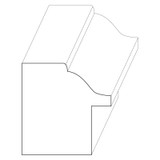 7017 Wood Backband 1-1/8 x 1-3/16
