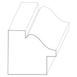 7020 Wood Backband 1-1/8 x 1-1/4