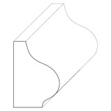 5647 Wood Panel Mold & Base Cap 11/16 x 1