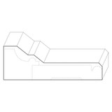 8524 Wood Plinth Block 1-3/4 x 5-1/4