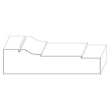 8504 Wood Plinth Block 1-3/8 x 5-3/8