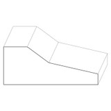 8505 Wood Plinth Block 1-3/8 x 3-3/8