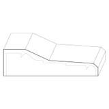 8509 Wood Plinth Block 1-3/16 x 4-1/4