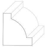 8034 Wood Panel Mold & Base Cap 1-3/8 x 1-1/2