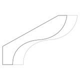3064 Wood Crown 1-5/8 x 6-1/8