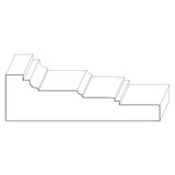 8503 Wood Plinth Block 1-5/8 x 5-1/2