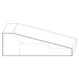 8528 Wood Plinth Block 1-5/8 x 5-3/16